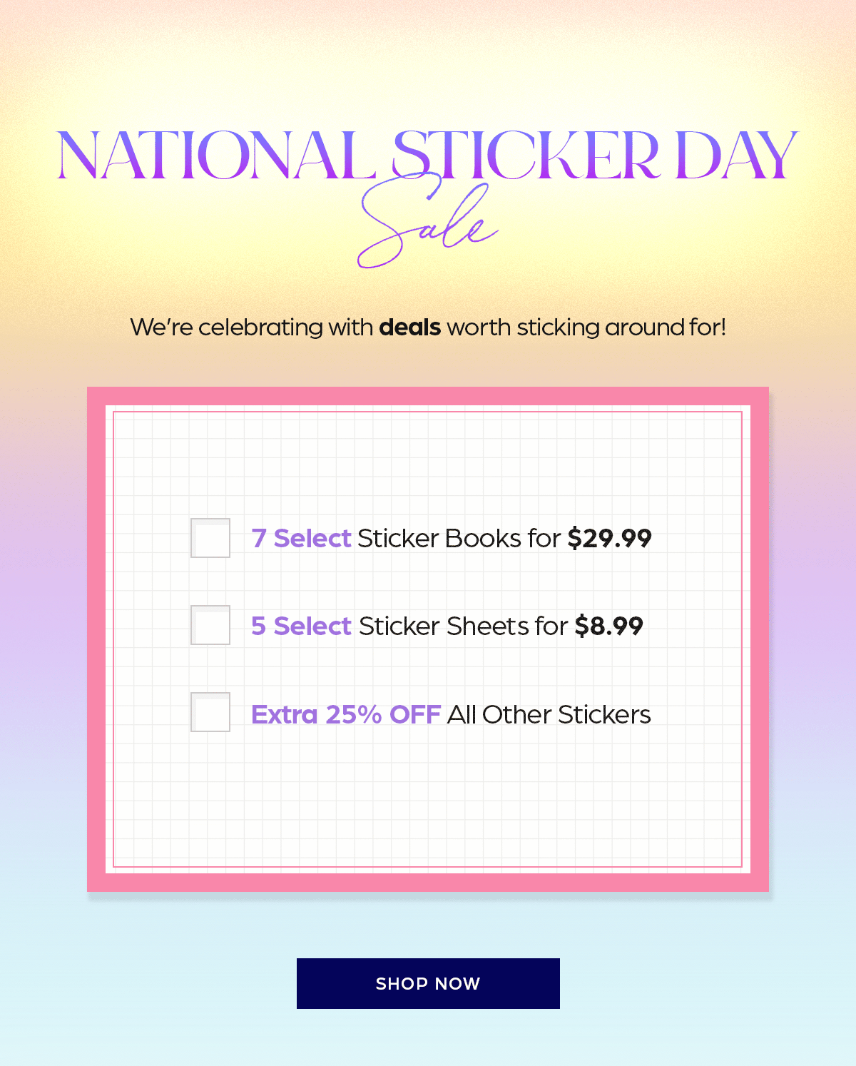 national sticker day sale