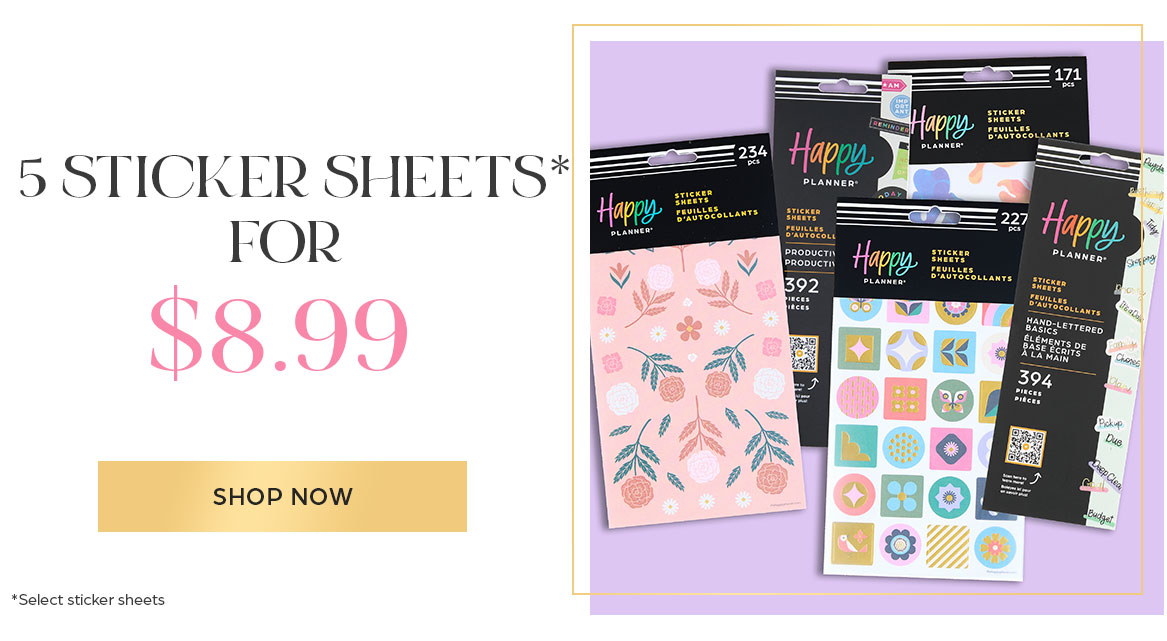 5 sticker sheets for $8.99