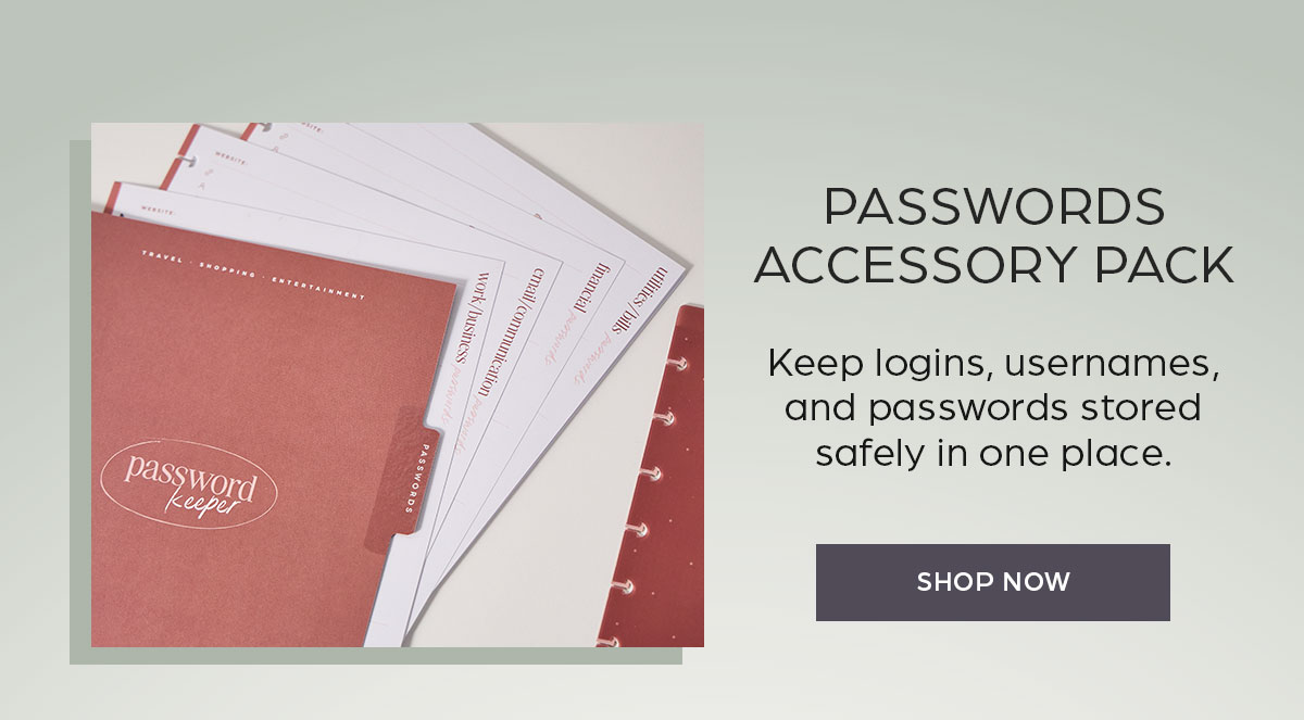 Passwords Accessory Pack