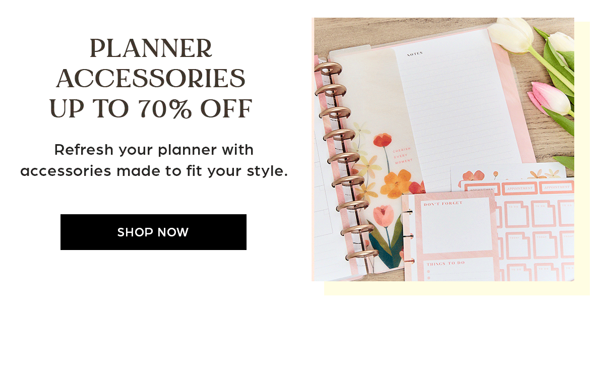 Planner Accessories up to 70% OFF