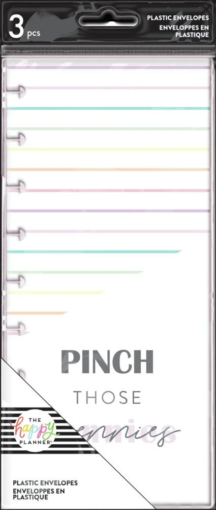 Image of Bright Budget Snap In Envelopes - 3 Pack