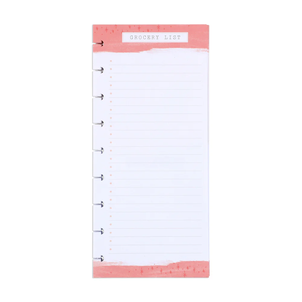 Image of Recipe Grocery List - Classic Half Sheet Filler Paper - 60 Sheets