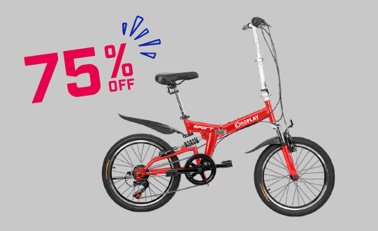 75% Off IDEAPLAY P11 20" 6-Speed Adult Folding Bike