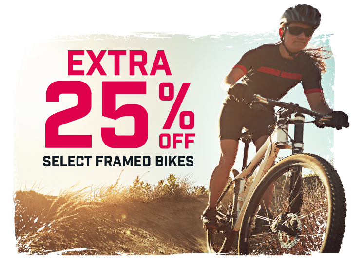 Extra 25% Off Select Framed Bikes