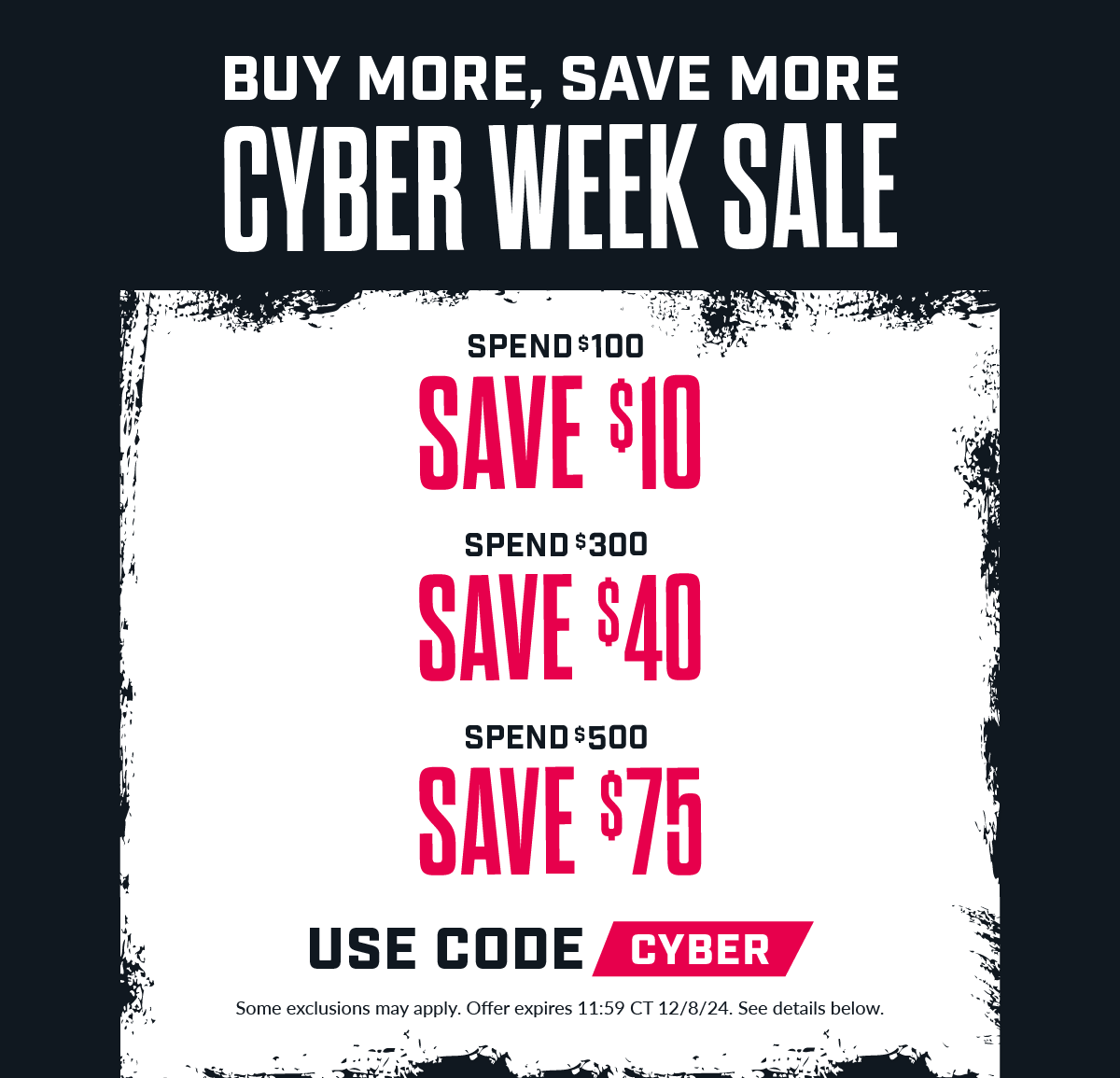 Buy More, Save More I Cyber Week Sale I Use Code CYBER