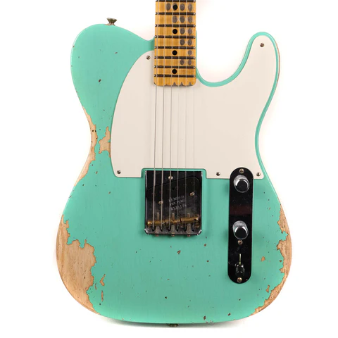 Fender Custom Shop Reverse Esquire Heavy Relic Faded Aged Seafoam Green 2023