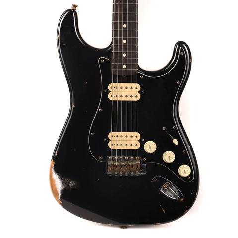 Fender Custom Shop Double Humbucker Stratocaster Relic Black 2021