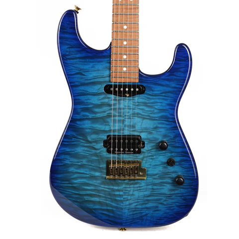 Charvel Custom Shop San Dimas HS Quilt Top Chlorine Burst