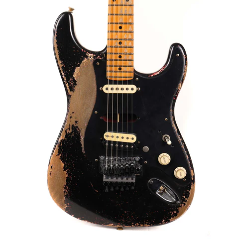 Fender Custom Shop 1957 Stratocaster Masterbuilt Andy Hicks Music Zoo Hacksaw Relic Super Faded Aged Black