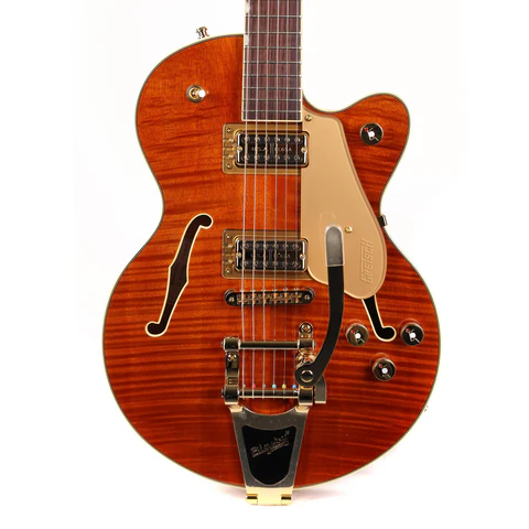 Gretsch Electromatic LTD Flame Okoume Broadkaster Single-Cut Roundup Orange Stain
