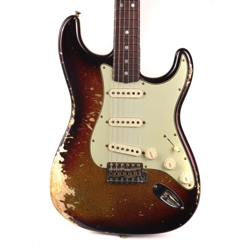 Fender Custom Shop 1965 Stratocaster Heavy Relic Super Faded Aged 3-Tone Sunburst Sparkle