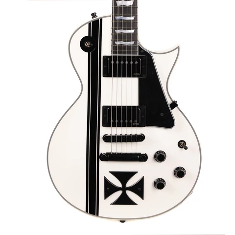 ESP Custom Shop Iron Cross James Hetfield Signature Snow White