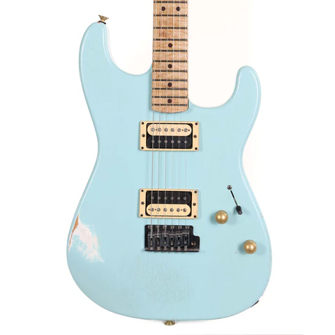 Charvel Custom Shop Nitro Aged San Dimas Masterbuilt Red Dave Daphne Blue