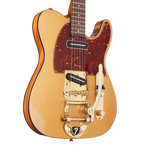 Fender Custom Shop Limited Edition Bow Tie Telecaster Custom Aged Firemist Gold