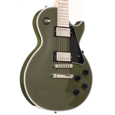 Gibson Custom Shop Les Paul Custom Made 2 Measure Olive Drab Maple Neck Nickel Hardware