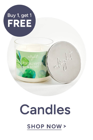 Buy 1, get 1 free candles shop now