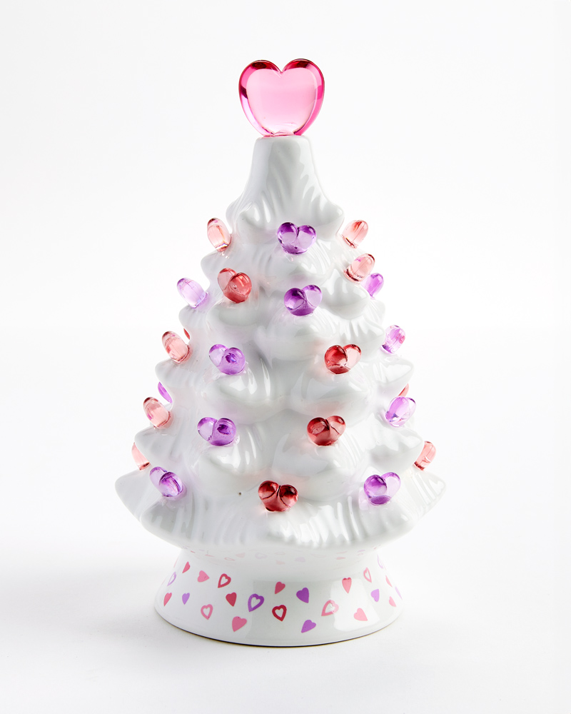 Small Light Up Heart Valentine Tree