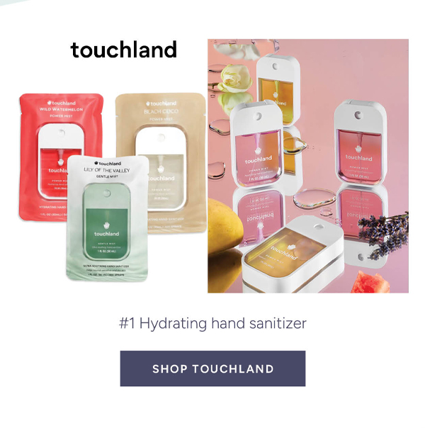#1 Hydrating hand sanitizer Shop Touchland