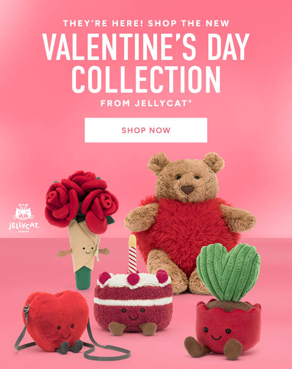 They're here! Shop the new Valentine's Day collection from Jellycat Shop now