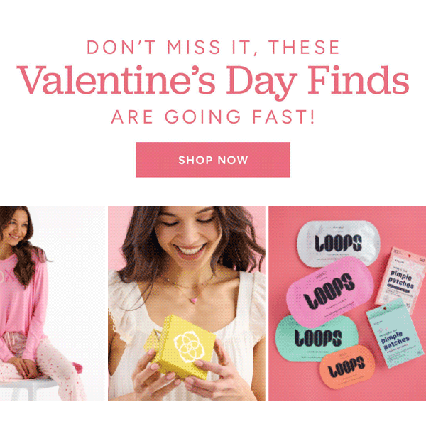 Don't miss it, these Valentine's Day Finds are going fast! Shop now
