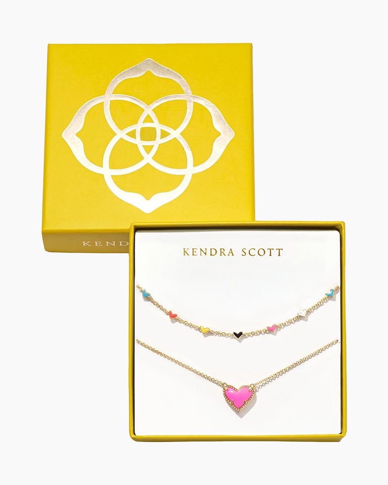 Ari Haven Heart Gold Necklace Gift Set