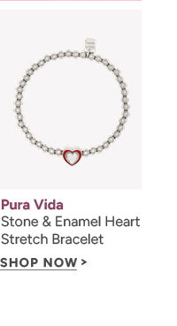 Kendra Scott Stone & Enamel Heart Stretch Bracelet shop now