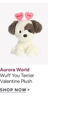 Aurora World Wuff Your terrier Valentine Plush shop now
