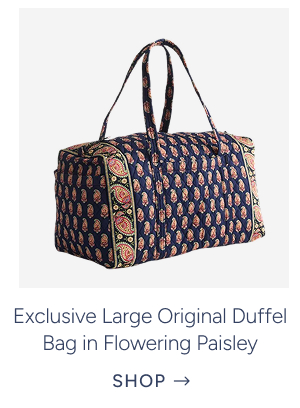 exclusive large original duffel bag in flower paisley