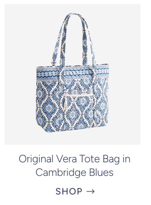 original vera tote bag in cambridge blues