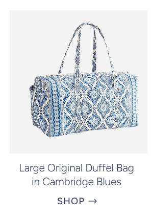 large original duffel bag in cambridge blues