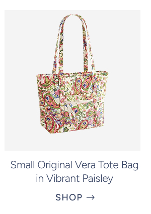 small original vera tote bag in vibrant paisley
