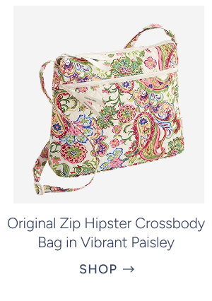 original zip hipster crossbody bag in vibrant paisley