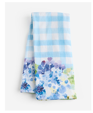 Hydrangea Print Terry Dish Towel