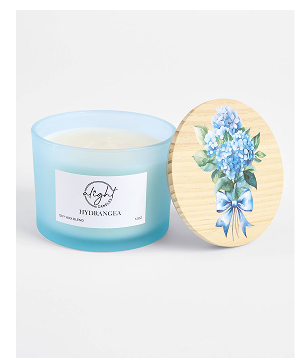 Hydrangea 12 oz. Candle with Lid