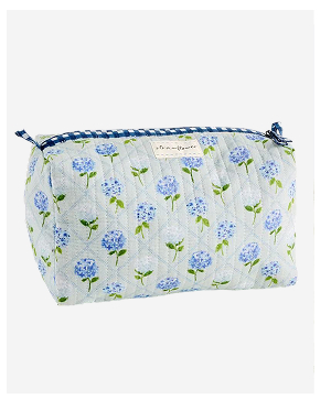 Aria Heritage Large Quilted Block Print Cosmetic Pouch