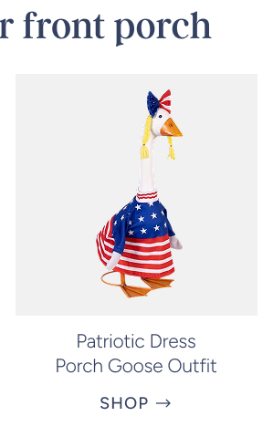 Patriotic Dress Porch Goose Outfit