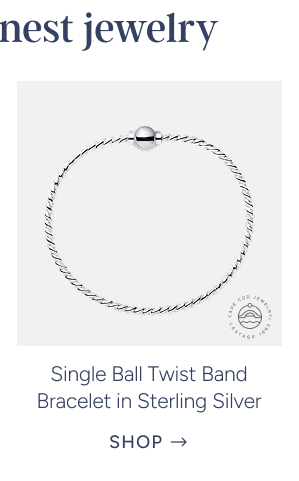 Single Ball Twist Band Bracelet in Sterling Silver