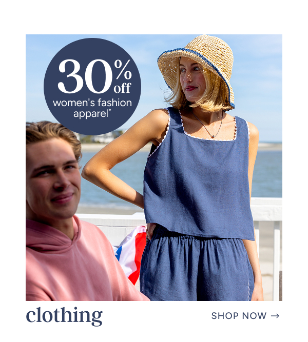 30% off women's fashion apparel*