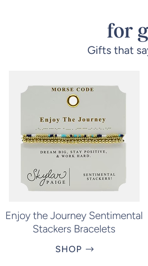 enjoy the journey sentimental stackers bracelets