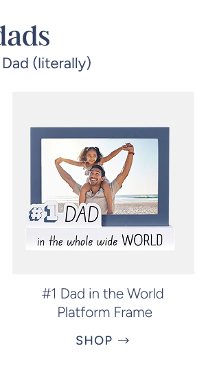 #1 dad in the world platform frame