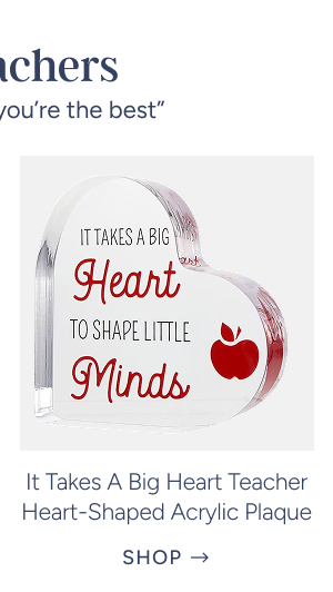 it takes a big heart teacher heart-shaped acrylic plaque