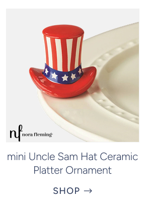 mini Uncle Sam Hat Ceramic Platter Ornament