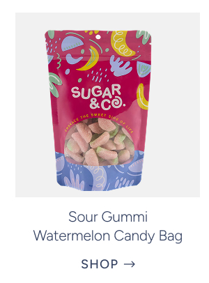 Sour Gummi Watermelon Candy Bag