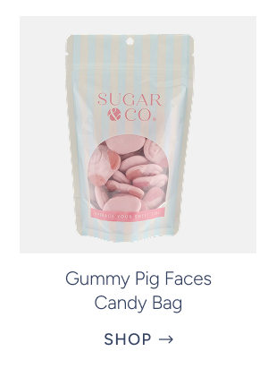 Gummy Pig Faces Candy Bag