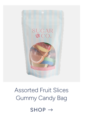 Assorted Fruit Slices Gummy Candy Bag