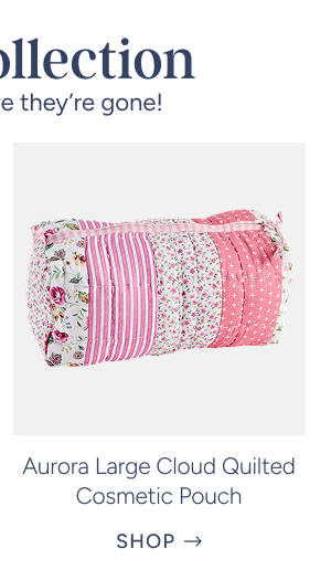 Aurora Large Cloud Quilted Cosmetic Pouch