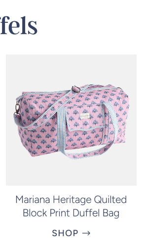 Mariana Heritage Quilted Block Print Duffel Bag