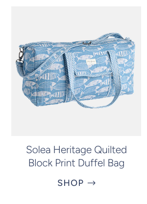 Solea Heritage Quilted Block Print Duffel Bag