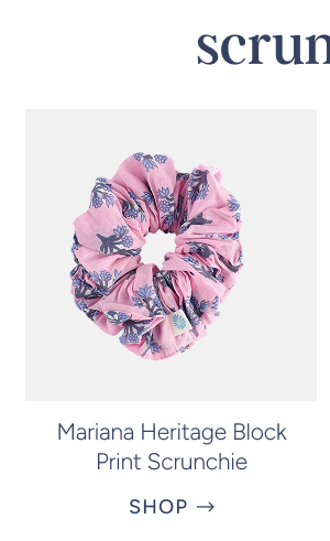 Mariana Heritage Block Print Scrunchie