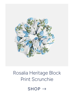 Rosalia Heritage Block Print Scrunchie